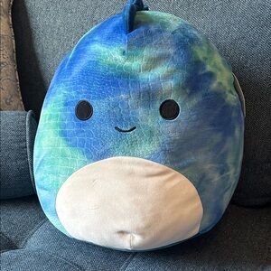 Squishmallows “Damien” Blue and White Dino Plush - 14”
